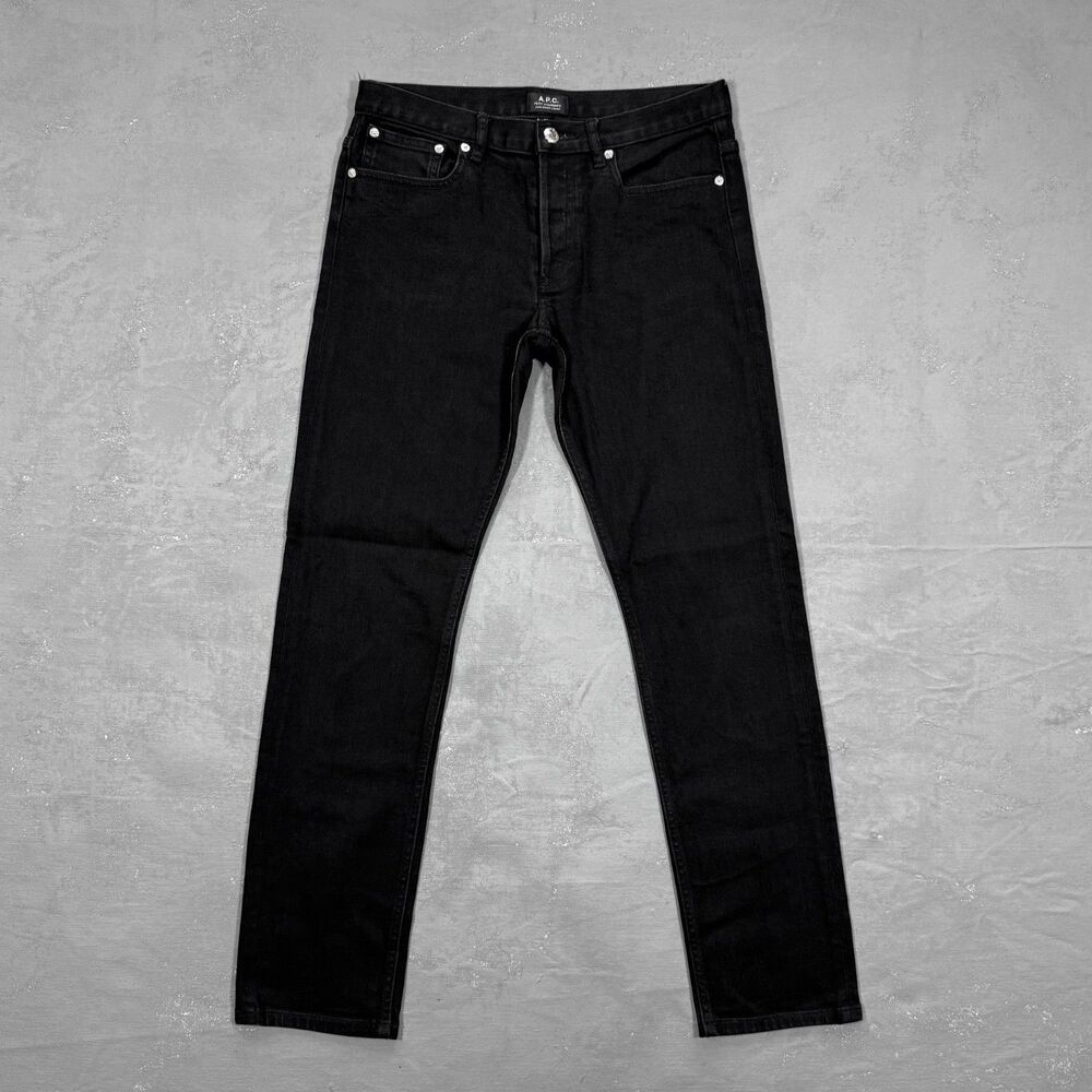 A.P.C. Petit Standard Black Denim Jeans Size 30